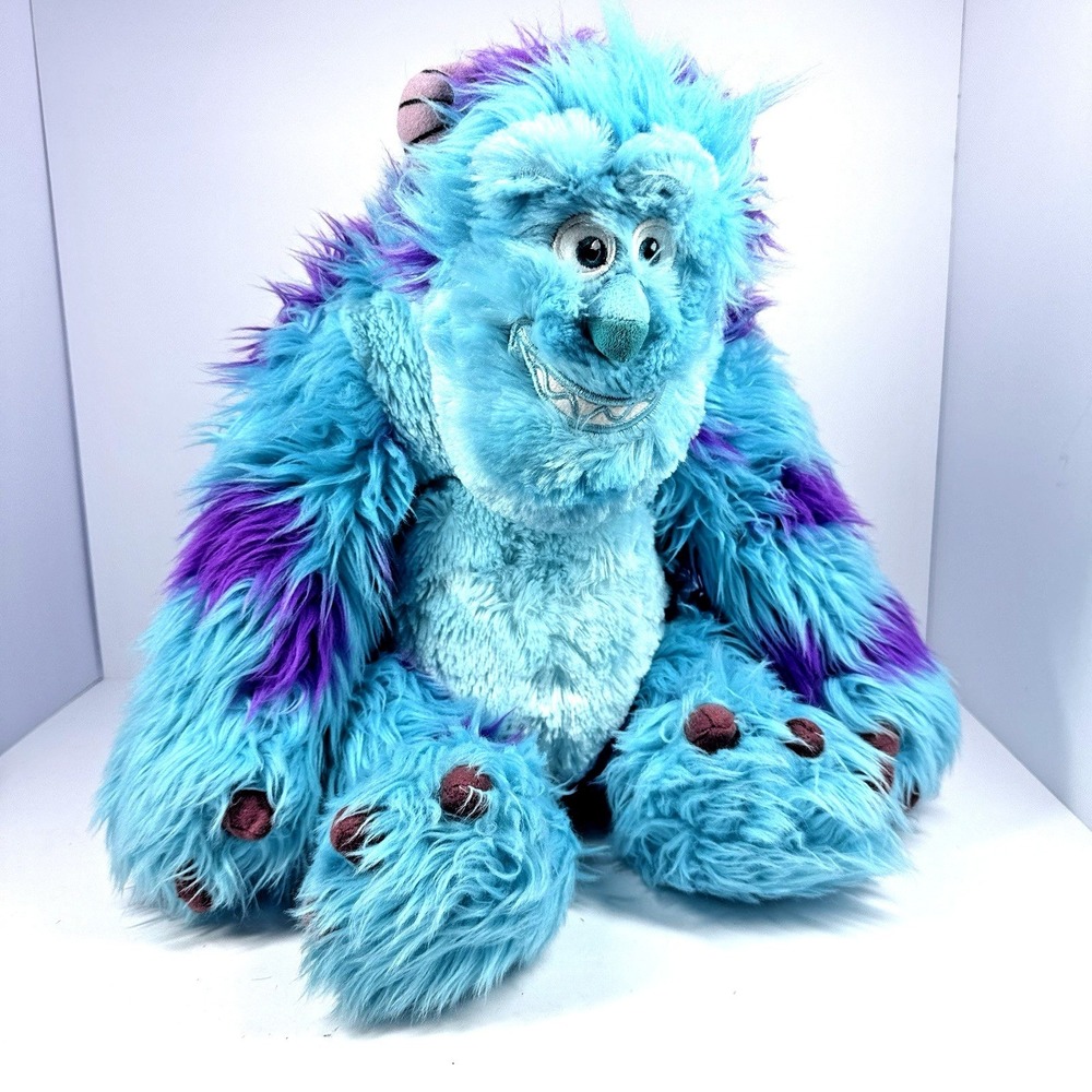 Disney Pixar Monsters Inc Sulley Plush 16in Blue Purple Stuffed Toy